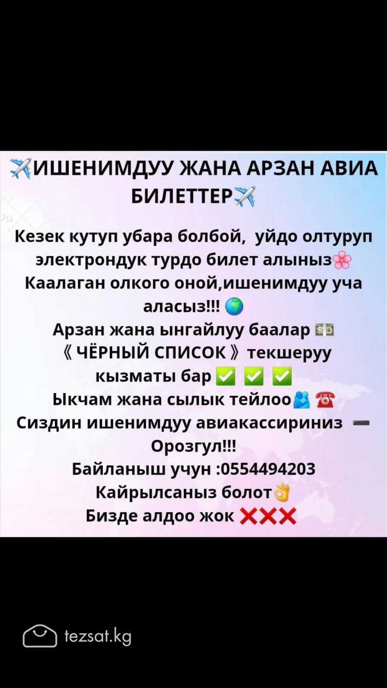 Онлайн авиабилет алып дуйнону кыдырыныз.Сыртка чыг image 2
