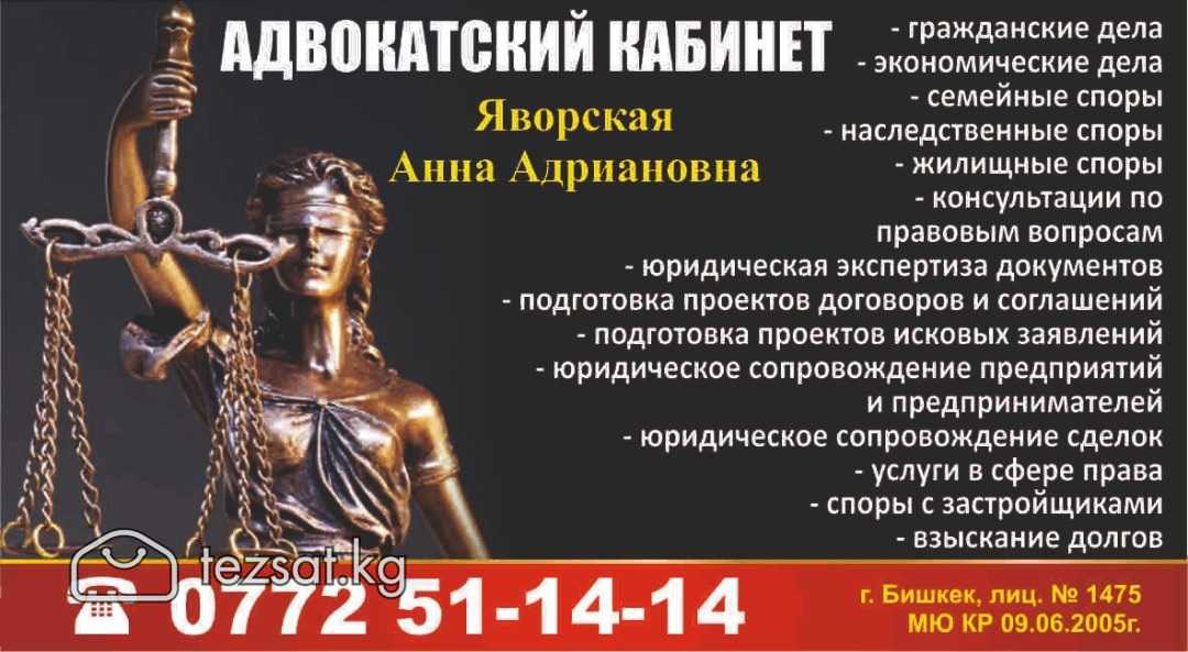 Адвокатский кабинет Яворская Анна Адриановна
- гра