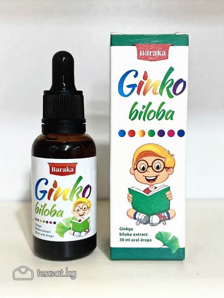 🌱 Ginko biloba жидкий для детей от компании Барака
