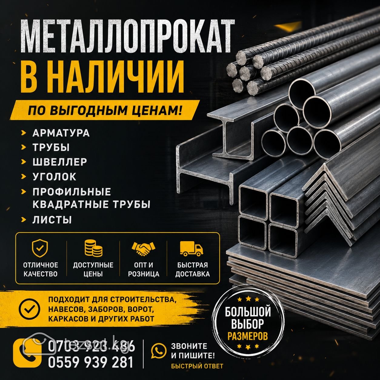 Металлопрокат Бишкек. Продаю металл 